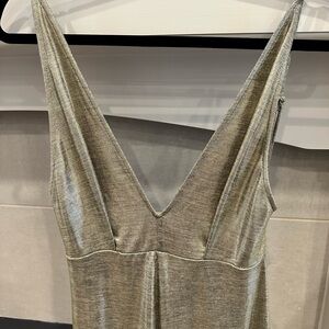 Michael Costello Metallic Knit Jumpsuit